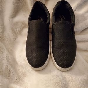 Black suede shoes
